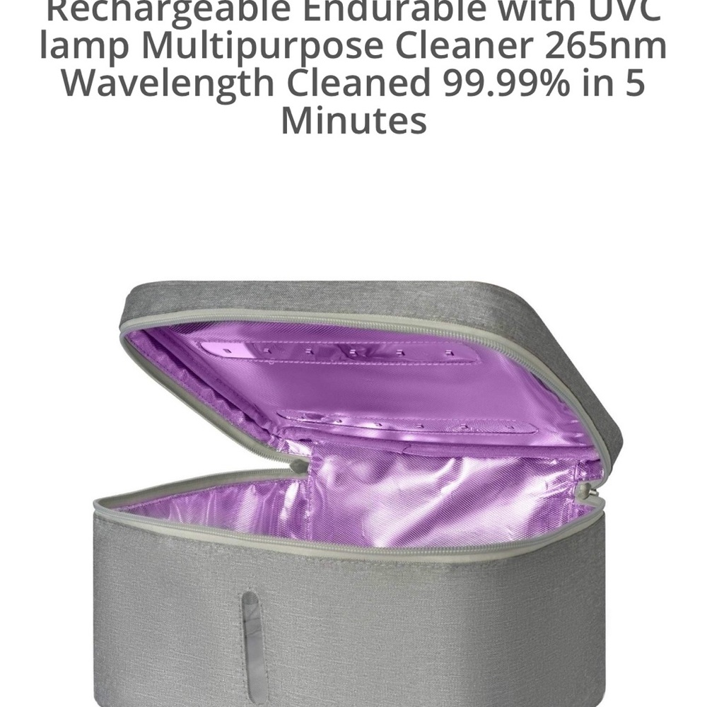 Crealight Rechargeable UVC Lamp Multipurpose Cleaner 265nm Wavelength NWOT